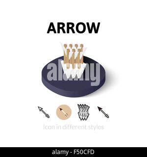 Arrow icon in different style Stock Vector