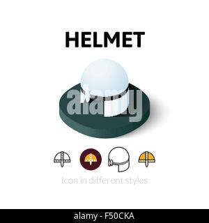 Helmet icon in different style Stock Vector