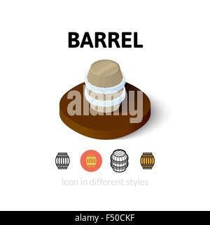 Barrel icon in different style Stock Vector