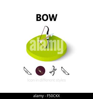 Bow icon in different style Stock Vector