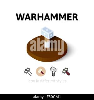 Warhammer icon in different style Stock Vector