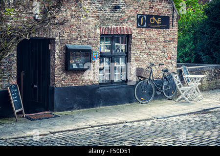 Bike on the wall Stock Photo