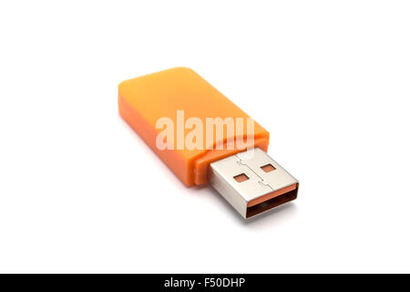 USB Flash Drive on white background Stock Photo