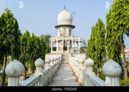 The Gangajalia, built 1893, is a temple dedicated to Ganga-devi, with a chhatri, pavilion and bridge all in white marble. It is Stock Photo