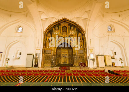 The mihrab of the Jama Masjid, the largest and oldest mosque in the Deccan Stock Photo