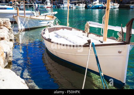 Boats in the harbour of Cala Figueira, Mallorca