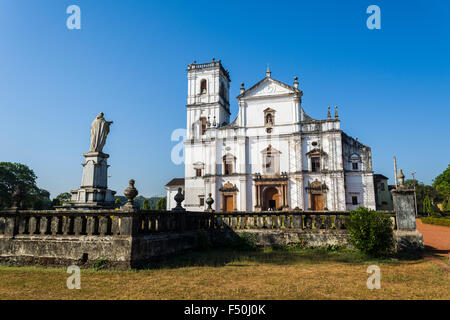 The SE Cathedral in Old Goa, one of the remaining big buildings built by the  in 16th century, when Goa became a Colony Stock Photo