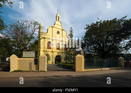 St. Francis Church, located in Fort Kochi, originally built in 1503, is the oldest European church in India. Vasco da Gama, who Stock Photo