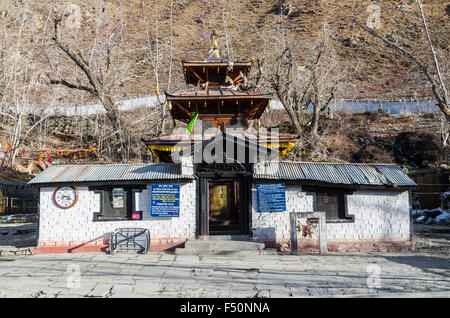 Muktinath Mandir, holy Hindu temple at an altitude of 3710 m Stock Photo