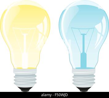 Realistic vector illustration of a light bulb Stock Vector