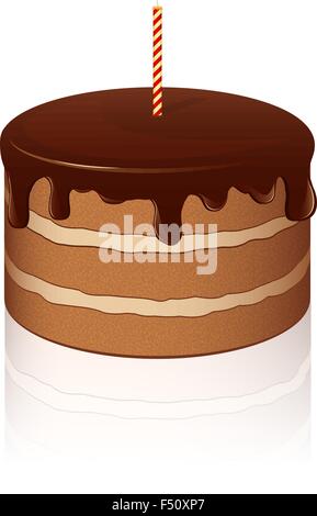 Chocolate cake, vector illustration Stock Vector Image & Art - Alamy