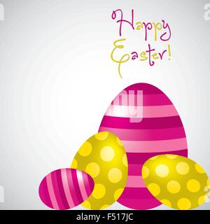 Happy Easter egg card in vector format. Stock Vector