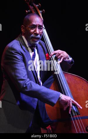 Prerov, Czech Republic. 23rd Oct, 2015. American Ron Carter´s Foursight jazz quartet performs during the Czechoslovak Jazz Festival in Prerov, Czech Republic, October 23, 2015. Pictured bassist Ron Carter. © Ludek Perina/CTK Photo/Alamy Live News Stock Photo