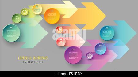 Circles and arrows infographic Stock Vector