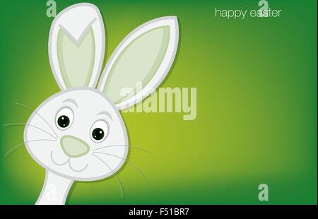 Hiding Easter Bunny card in vector format. Stock Vector