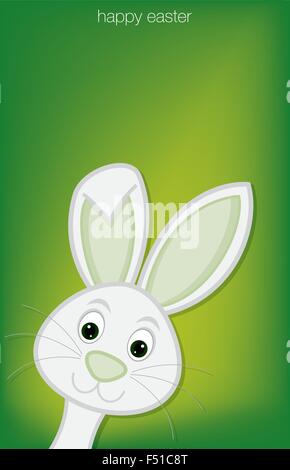 Hiding Easter Bunny card in vector format. Stock Vector