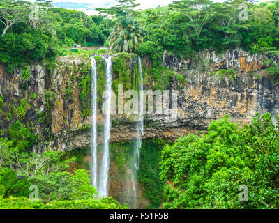 Chamarel Waterfall Mauritius Stock Photo