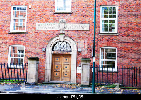 Ministry of labour employment exchange grace church building Nottingham City UK sign exterior England GB Nottinghamshire Stock Photo