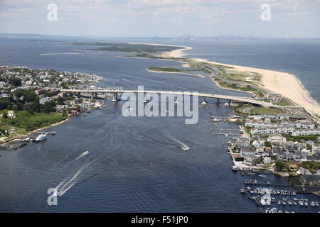 Aerial of Sandy Hook, Gateway National Recreation Area, New Jersey ...