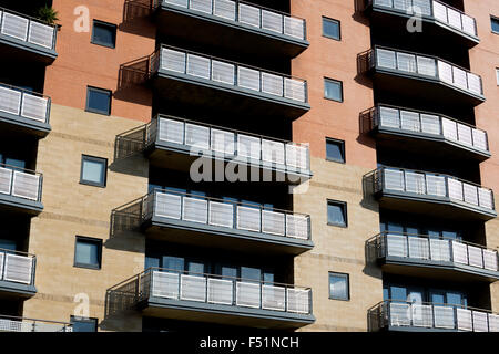 Quality City Serviced Apartments by River Soar, Leicester, UK Stock Photo