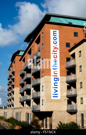 Quality City Serviced Apartments by River Soar, Leicester, UK Stock Photo