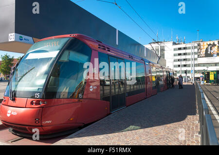 Actv tram in piazzale Roma, Venice, Italy Stock Photo