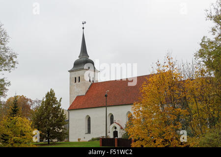 St. John's Church in Viljandi, a view from ruins of Viljandi castle. Stock Photo