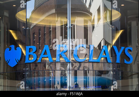 Barclays Bank in Leeds, West Yorkshire, Uk. Stock Photo