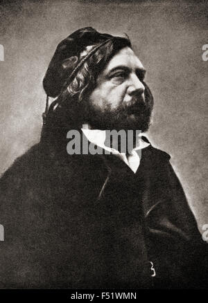 Pierre Jules Théophile Gautier, 1811 –1872.  French poet, dramatist, novelist, journalist, and art and literary critic. Stock Photo