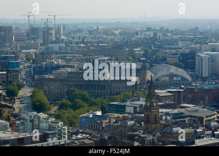 Liverpool Lime Street railway terminus station exterior  area of liverpool   Skyline high viewpoint landmark attraction tourist Stock Photo