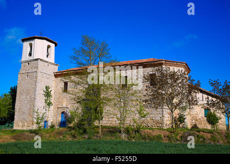 Villambistia church in Saint James Way by Castilla Burgos Stock Photo ...