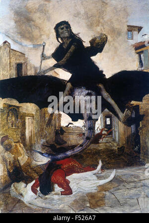 ARNOLD BOCKLIN (1827-1901) Swiss artist's 1898 painting  'Plague' Stock Photo