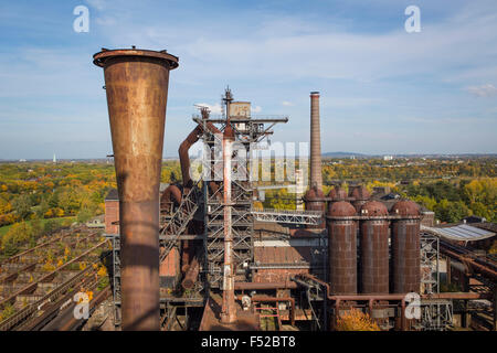 industrial heritage installations at the Landscape Park Duisburg Nord, Germany, former Thyssen company Stock Photo