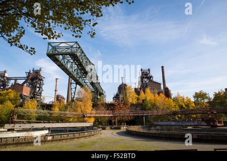 industrial heritage at the Landscape Park Duisburg Nord Stock Photo