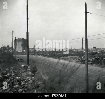 Buildings damaged by the bombing , Bremen , Germany Stock Photo