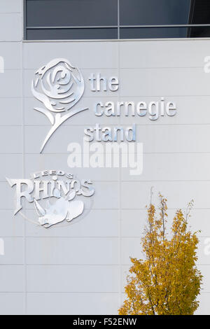 Carnegie stand at Headingley Carnegie Stadium  Leeds West Yorkshire Stock Photo