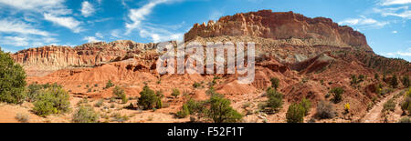 Cliffs in Capitol Reef NP Panorama, Utah, USA Stock Photo