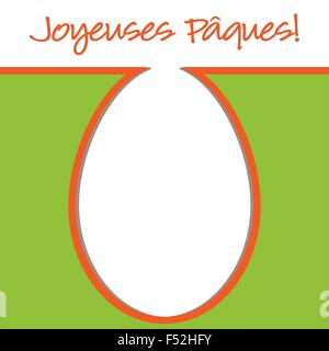 "Happy Easter" bright egg card in vector format. Stock Vector