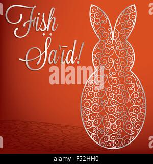 Filigree Easter card in vector format. Stock Vector