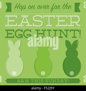 Retro style Easter typographic card in vector format. Stock Vector