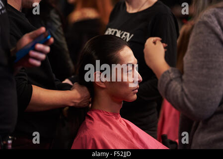 Backstage at  Toronto world master card fashion week, Toronto, Canada. Stock Photo