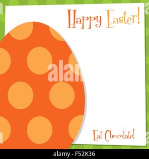 Funky Easter Egg card in vector format. Stock Vector