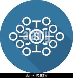 Investing Diversification Icon. Flat Design. Stock Vector