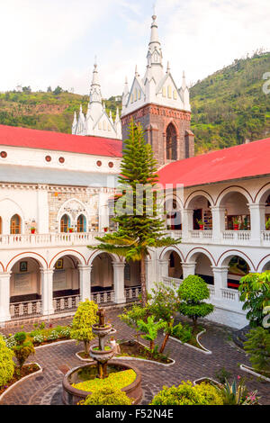 La Basilica De Nuestra Senora Del Rosario De Agua Santa Banos Ecuador Stock Photo
