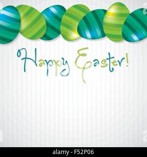 Bright Egg Happy Easter card in vector format. Stock Vector