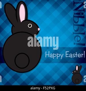Easter bunny card in vector format. Stock Vector