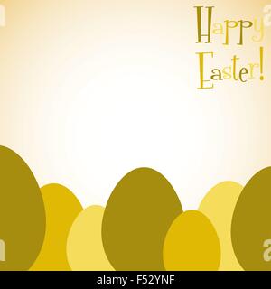 Overlay Easter egg card in vector format. Stock Vector