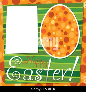 Bright Easter egg card in vector format. Stock Vector