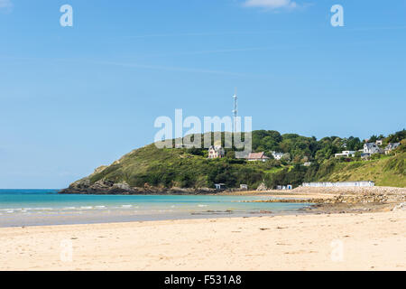 the empty Beach of Barneville Carteret, France, Normandy Stock Photo