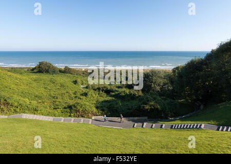 The Omaha Beach Monument in France, Normandy Stock Photo